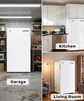 Space Saving 11 Cu Ft Convertible Upright Freezer Plays Nice As A Garage Ready Refrigerator With Freezer in garage, kitchen, and living room.