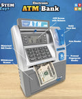 Kids ATM Savings Bank Electronic Piggy Bank With Bill Feeder Coin Counter And LCD Display A Realistic Money Management Toy