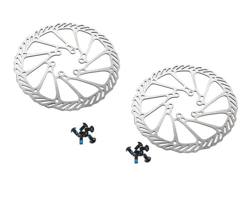 Born To Shred MTB Mechanical Disc Brake Set With Lightweight Aluminum Calipers And Two 160Mm Steel Rotors Cable Actuated rotors and mounting screws.