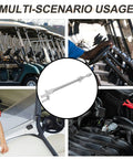 Outer Tie Rod For Golf Cart Go To Upgrade, Silver Steel Front Suspension End showcased in multiple golf cart scenarios