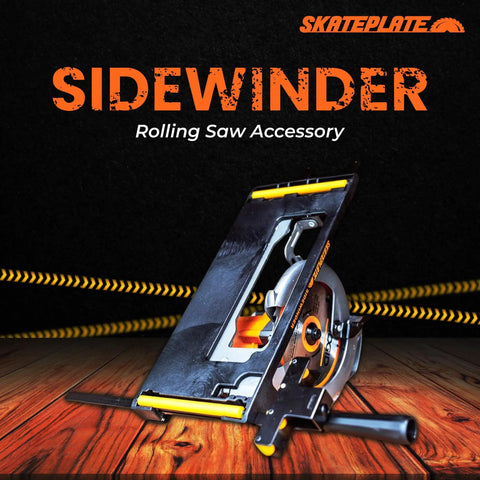 Precision Rolling Cut Guide For Right Blade Circular Saws transforms your Sidewinder into a smooth cutting accessory with poly rollers.