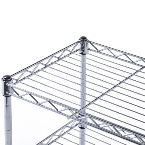 Badass Heavy Duty Steel Adjustable Wire Shelving Rack With Three Slick Chrome Shelves Delivering Killer Storage For Garages Pantries Or Basements One Inch Height Adjustments Hold Up To 264 Pounds Straight Off The Bat