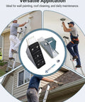 Anti Skid Ladder Feet Replacement Shoes Kit For Extension Ladders in use for home maintenance and roofing projects