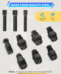 All In One Motorcycle Flywheel Puller Kit With 10 Sizes For Small Engines Perfect For Motorcycles Scooters ATVs And Dirt Bikes Left Or Right Hand Threads 15 Handy Applications Heavy Duty Tool Set For Quick Servicing steel pullers
