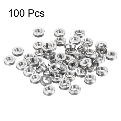 Premium Stainless Steel Rivet Nuts With Round Heads For Sheet Metal Fabrication, 100 pcs pack for reliable anchoring.