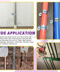 30 Pack 1-1/2 Inch Zinc Plated EMT Pipe Straps One Hole Kit With U Bracket Snap On Tube Clamps used on various pipes