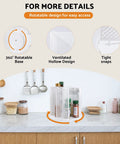 Rotating Cup Dispenser With Four Compartments And Lid Holder 360 Degree Tray Holds 3 To 16 Oz Disposable Cups on kitchen counter