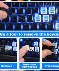 53 Pcs 3 Pin Clicky Mechanical Keyboard Switches For Gaming And Typing With Switch Puller And Brush, Tactile Clicky Feel, 50gf Actuation, Dustproof, Smooth Non Sticky Keystrokes, Ideal For Custom Builds with keycap puller on keyboard