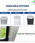 No Sweat Cooling With This 10mm Foam Core Radiant Barrier Roll 48 X 125 Ft R20 Thermal Insulation Shield available in reflective, white, and black options.