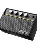 Black 10W Wireless Portable Guitar Amp With Type C Rechargeable Battery, 6 Hours Playtime, featuring control knobs and input jacks