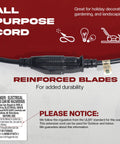 Image of black 6 Foot Weather Resistant Extension Cord 16/3 SJTW Heavy Duty With 3 Prong Grounded Plug UL Listed