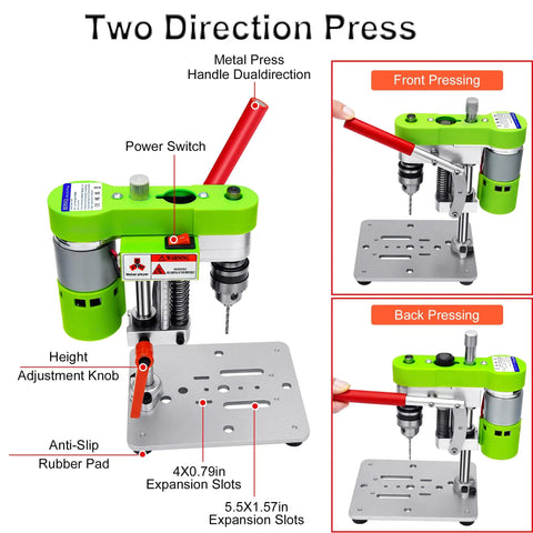 Beast Of A Mini Drill Press For The Home Shop Benchtop Portable Electric Drilling Machine With CNC 795 Motor And B10 Chuck Green