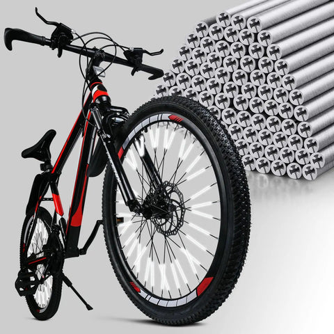 48 Pcs 360 Degree Visibility Bike Spoke Reflectors Waterproof Reflective Clips on mountain bike wheel