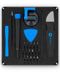 All In One Electronics Repair Kit With 16 Precision Bits And Magnetic Screwdriver, displayed neatly in a foam case