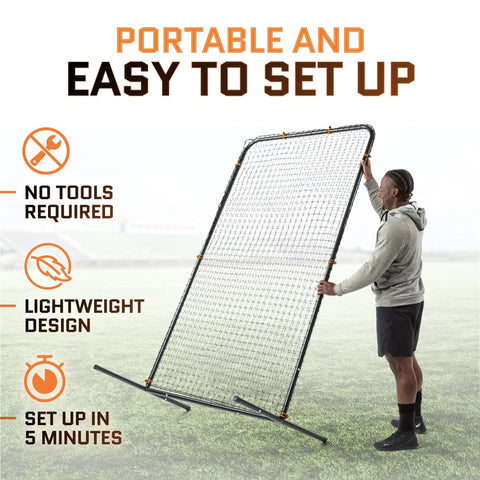 Baseball Net For Batting Cage 7 By 4 Feet Pitching Screen setup demonstration