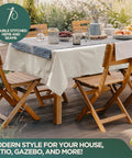 Canvas Drop Cloth For Painting And DIY Projects on outdoor table, natural cotton cover used as a tablecloth, 4x12 feet