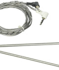 BAC431 Meat Probe Kit For Pellet Grills, stainless steel probes with digital thermostat, silver finish cables shown