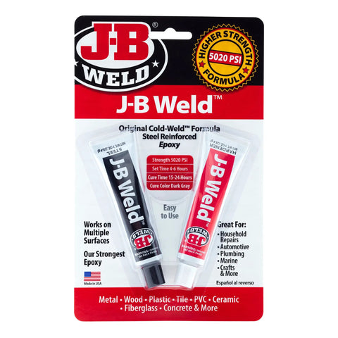Cold Weld Steel Reinforced Epoxy Two Part Kit 2 Oz For DIY Repairs That Bond Stronger Than Steel Without Torch packaging front