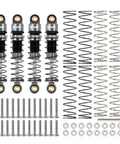Beefed Up 39mm Aluminum Threaded Shocks With Preload Adjustable Bodies And Internal Oil Dampers for 1 to 24 RC Crawlers, Gray