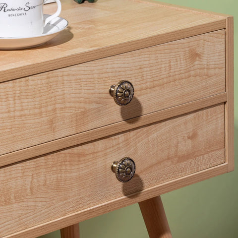 Antique Brass Cabinet Knobs 10 Pack Solid Zinc Alloy Vintage Drawer Knobs on Wooden Dresser with Single Hole Hardware