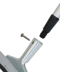 Heavy Duty 36 Inch Curved Floor Squeegee Kit With 48 Inch Dual End Extension Pole connection detail with screw.