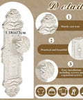 Slick Rustic White Cast Iron Wall Mounted Hooks With Screws And Anchors Shabby Chic Door Knob Decor close-up showing details and size.