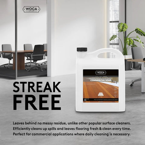 Commercial Soap Floor Cleaner Concentrate For All Floor Surfaces Pro Grade Plant Based Formula Safe On Sealed Hardwood Tile Stone Laminate Vinyl LVT Ceramic Tile Streak Free Shine Deep Clean For Home Or Business 5L bottle in office