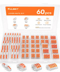 Kickstart Your Electrical Projects With This Awesome 60 Pc Wire Connector Kit That Splices Up To 5 Conductors Fast Using Push In Lever Nuts For Easy Diy Wiring Repairs And Solid Connections Anywhere. 60 pc clear orange lever nut kit in case