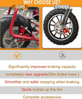 Comparison of mini bike disc brake caliper kits, highlighting hydraulic disc brake caliper kit for mini bikes with 80mm rear rotor.