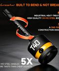 Rock Solid Heavy Duty T Forty Impact Torx Socket Set Long Star Bits Half Inch Drive With Epoxy Fill Markings, CR-MO steel T40 bit.