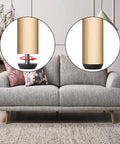 Killer Heavy Duty Stainless Steel Adjustable Furniture Leveling Feet M6 X 18Mm Threaded Legs 30 Pack shown on sofa leg, close-up view.