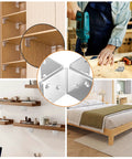 Built Like A Tank 40 Pack Stainless Steel Angle Brackets 2 Inch Heavy Duty Corner Supports in wood furniture assembly.