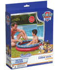 Box of Paw Patrol Themed Kiddie Pool For Backyard Fun Inflatable Above Ground Pool For Kids Aged 3 Plus Durable Summer Splash Toy.