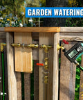 Garden watering setup with Six Pack Three Quarter Inch Push To Connect PEX Fittings Straight Couplings No Soldering Required