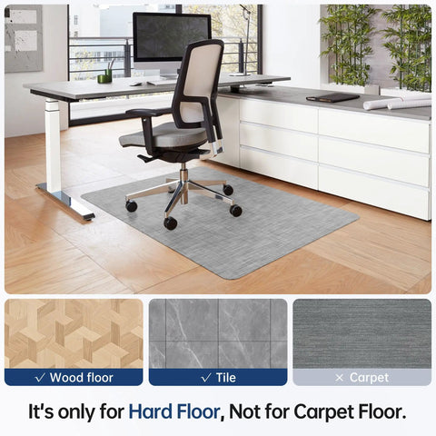 Office Chair Mat For Hard Floors 36 By 48 Inches Anti Slip Non Curve Desk Chair Mat used in home office on hardwood floor