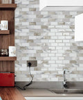 12x12 Peel And Stick Backsplash Tile Self Adhesive Mosaic For Kitchen Jade Design 6 Pack Covers About Five Point Four Square Feet