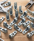 Solid 20 Pack Side Beam Clamps For Heavy Duty Scaffolding Works With 3/8 Inch Rods Strong Malleable Iron Pipe Supports Built Tough For Any Job, assorted