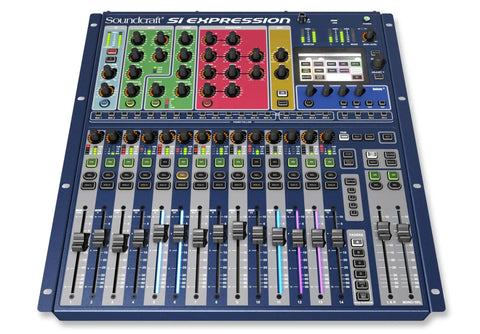 Si Expression 1 Digital 16 Channel Live Audio Mixer Console With Dope Fader Setup And 64 x 64 IO Expansion Via ViSi Connect Card
