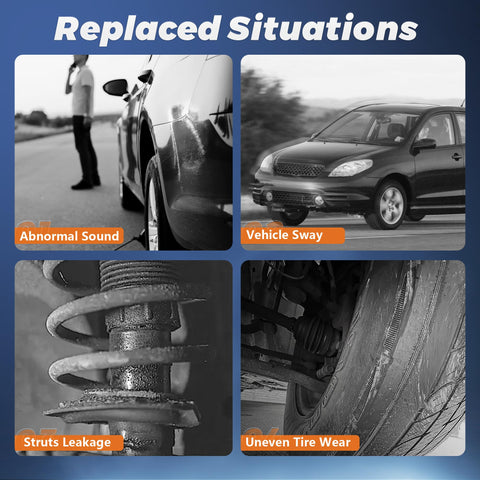 Diagram showing situations requiring Pair Front Struts And Shocks For Ford Edge And Lincoln MKX 2007 Through 2015 FWD