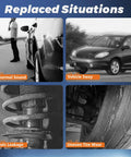 Effects of worn Front Strut Assembly with Coil Springs for 2002-2006 Honda CR-V: abnormal sound, vehicle sway, struts leakage.