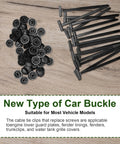 Heavy Duty Nylon Universal Cable Tie Buckles With Pin And Button Lock For Car Repairs, 100 Pack Zip Ties on wooden surface