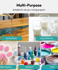 Dual Head Resin Mixer Rechargeable Epoxy Mixer With Stepless Speed For Minimal Bubbles Electric Spiral Paddle for epoxy resin, silicone, pigment and paint