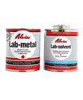 Metal Dent Filler And Patching Epoxy Kit With 24 Ounce Lab Metal Putty And 16 Ounce Lab Solvent For Quick DIY Dent Repair And Patchwork