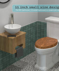 11 Inch Vessel Sink Bowl For Small Bathrooms installed in compact bathroom setting