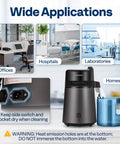Countertop Distiller With 1.6 Gallon Capacity And 900W Power for purified water at home, lab, hospital, and office applications.