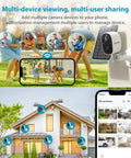 Solar Powered Outdoor Security Camera With Spotlight, 1080P Color Night Vision, app management on phone, house installation view