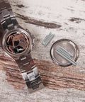 Open watch with Watch Band Pins Replacement Kit With Metal Spring Bars And Screws For Easy Watch Repair All In One Box