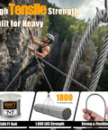 Rugged Marine Grade 1/8 Inch Stainless Steel Cable For Railing And Deck Fencing With Cutter, 7x7 Wire Rope, 500 Ft Roll