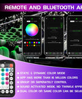 Dual Color Starlight Headliner Kit For Cars With Fiber Optic Star Ceiling Lights, Sound Activated, App And Remote Control