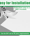 Metal snips cutting Heavy Duty Stainless Steel Gutter Guard 48 Ft Universal Fit For 4 And 5 Inch Gutters Micro Mesh Leaves Screen White